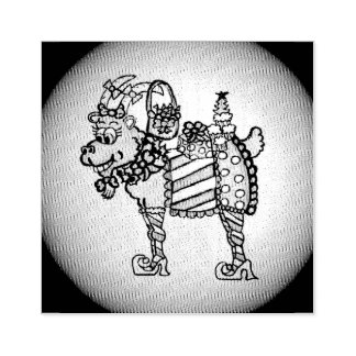 Funny Christmas Goat Briefmarke Gummistempel