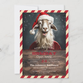 Funny Christmas Goat Einladung