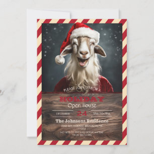 Funny Christmas Goat Einladung