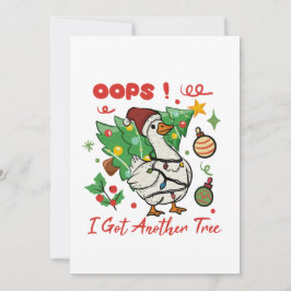 Funny Christmas Goose Card – Oops Einladung