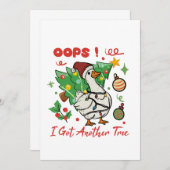 Funny Christmas Goose Card – Oops Einladung (Vorne/Hinten)