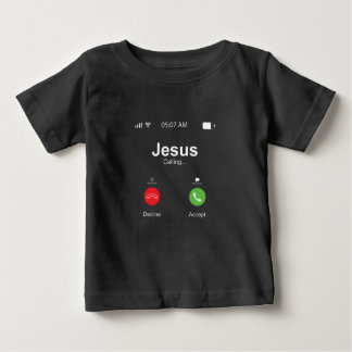 Funny Christmas Graphic Christlich Jesus ruft Baby T-shirt