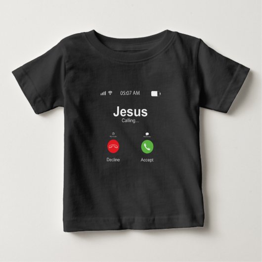 Funny Christmas Graphic Christlich Jesus ruft Baby T-shirt (Vorderseite)