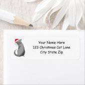 Funny Christmas Gray Cat (Insitu)