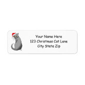 Funny Christmas Gray Cat (Vorne)