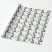 Funny Christmas Gray Cat Geschenkpapier (Ungerollt)