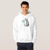 Funny Christmas Gray Cat Hoodie (Vorne ganz)