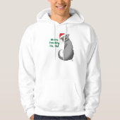 Funny Christmas Gray Cat Hoodie (Vorderseite)