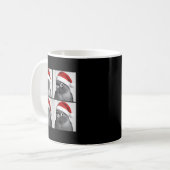 Funny Christmas Green Cheek Conure Santa Photo Boo Kaffeetasse (Vorderseite Links)