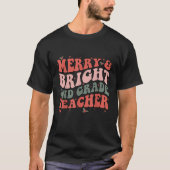 Funny Christmas Groovy fröhlich und hell Second Gr T-Shirt (Vorderseite)
