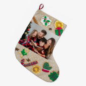 Funny christmas großer weihnachtsstrumpf (Vorderansicht (hängend))