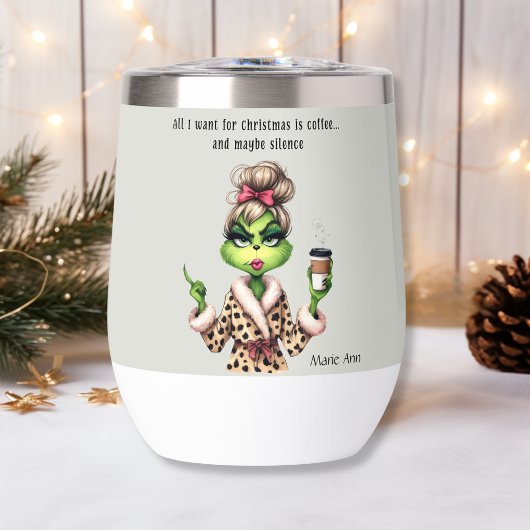 Funny Christmas Grumpy Green Fur Frauen-Mama