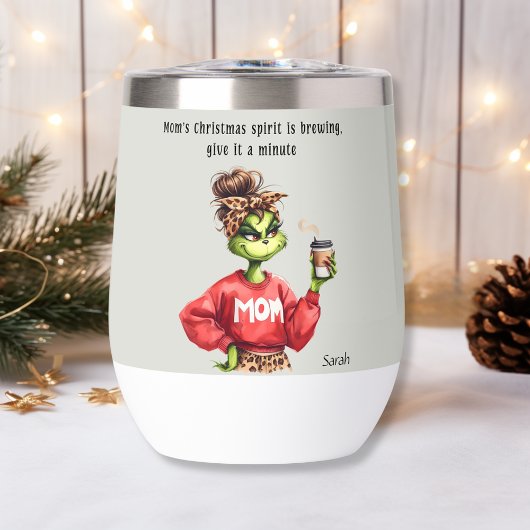 Funny Christmas Grumpy Green Fur Frauen-Mama