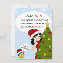 Funny Christmas Gruß von Mischievous Tochter