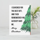 Funny Christmas Grußkarte Feiertagskarte (Stehend Vorderseite)