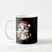 Funny Christmas Hamster mit Bier-Comic Kaffeetasse (Links)