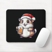 Funny Christmas Hamster mit Bier-Comic Mousepad (Mit Mouse)