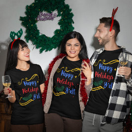 Funny Christmas Happy Holidays Y'all Dark Unisex T-Shirt