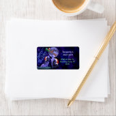 Funny Christmas Happy Howlidays Wolf Pun Custom Adressaufkleber (Insitu)