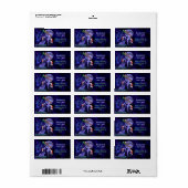 Funny Christmas Happy Howlidays Wolf Pun Custom Adressaufkleber (Vorne)