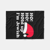 Funny Christmas Hat Design For Irreverent Jewish P Fleecedecke (Vorderseite (Horizontal))