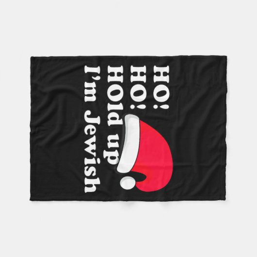 Funny Christmas Hat Design For Irreverent Jewish P Fleecedecke (Vorderseite (Horizontal))