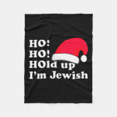 Funny Christmas Hat Design For Irreverent Jewish P Fleecedecke (Vorderseite)