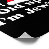 Funny Christmas Hat Design For Irreverent Jewish P Poster (Ecke)