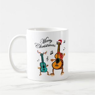 Funny Christmas Hat Santa Ukulele Geschenk T - Shi Kaffeetasse