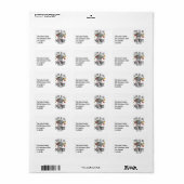 Funny Christmas Highland Cow Adressaufkleber (Vorne)