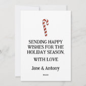 Funny Christmas Highland Cow Feiertagskarte (Rückseite)