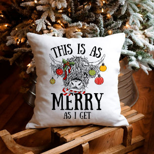 Funny Christmas Highland Cow Kissen