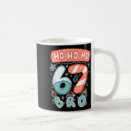 Funny Christmas Ho 67 Six Seven Meme Bro Cookie Ca Kaffeetasse (Rechts)