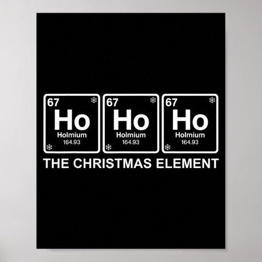 Funny Christmas Ho Ho Ho 67 Chemistry Science Peri Poster (Vorne)