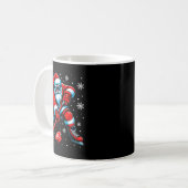 Funny Christmas Hockey Cool Santa Claus 6 7 Meme T Kaffeetasse (Vorderseite Links)