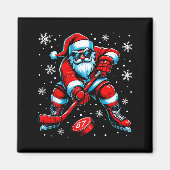 Funny Christmas Hockey Cool Santa Claus 6 7 Meme T Magnet (Vorne)
