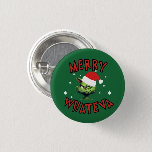 Funny Christmas Holiday Button (Vorne & Hinten)