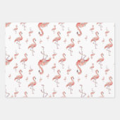 Funny Christmas Holiday Flamingo Lights White Pink Geschenkpapier Set (Vorderseite 2)