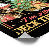 Funny Christmas Holiday From The Windows To The Wa Poster (Ecke)