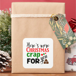 Funny Christmas Holiday gekackt Quadratischer Aufkleber