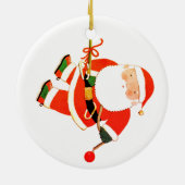 Funny Christmas Holiday Keepake Keramik Ornament (Hinten)
