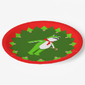 Funny Christmas Holiday Party Pappteller (Schrägansicht)