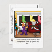Funny Christmas Holiday Postcard Postkarte (Vorne/Hinten)