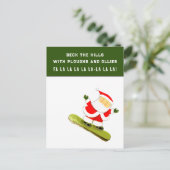 Funny Christmas Holiday Sports Einladungspostkarte (Stehend Vorderseite)