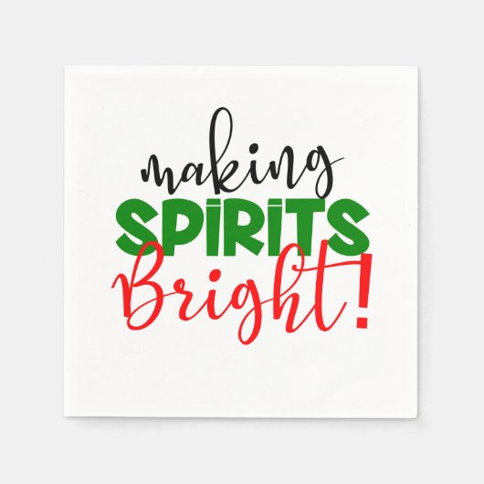 Funny Christmas Holiday trinken Party Wein Serviette (Vorderseite)