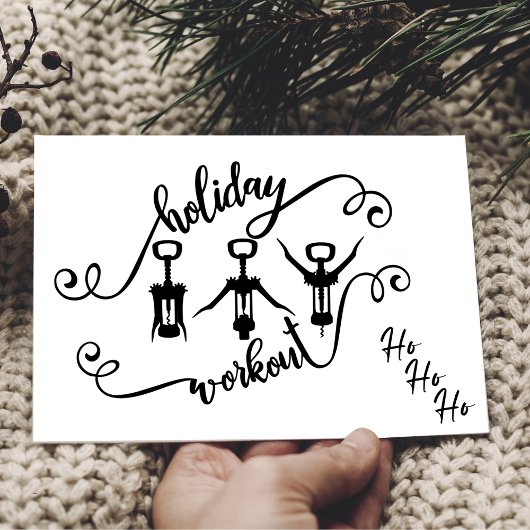 Funny Christmas Holiday Workout Card Dankeskarte