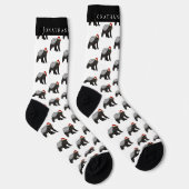 Funny Christmas Honey Badger Personalisiert Holida Socken (Rechts)