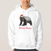 Funny Christmas Honey Badger Santa Honey Zitat Hoodie (Vorderseite)