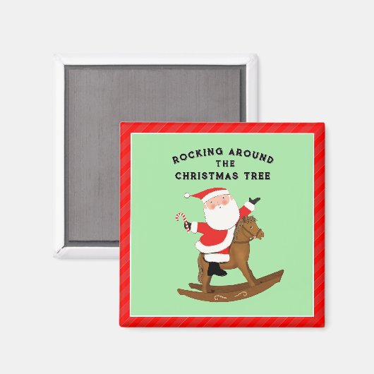 Funny Christmas Horse Magnet (Vorderseite/Rückseite)