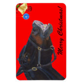 Funny Christmas Horse Premium Flexi Magnet (Vertikal)